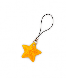 Reflex-Reißverschlussanhänger - Stern - Gold